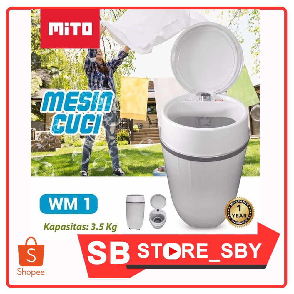  Mesin  Cuci  Mini Portable Mito  WM1 3 5 KG Shopee Indonesia