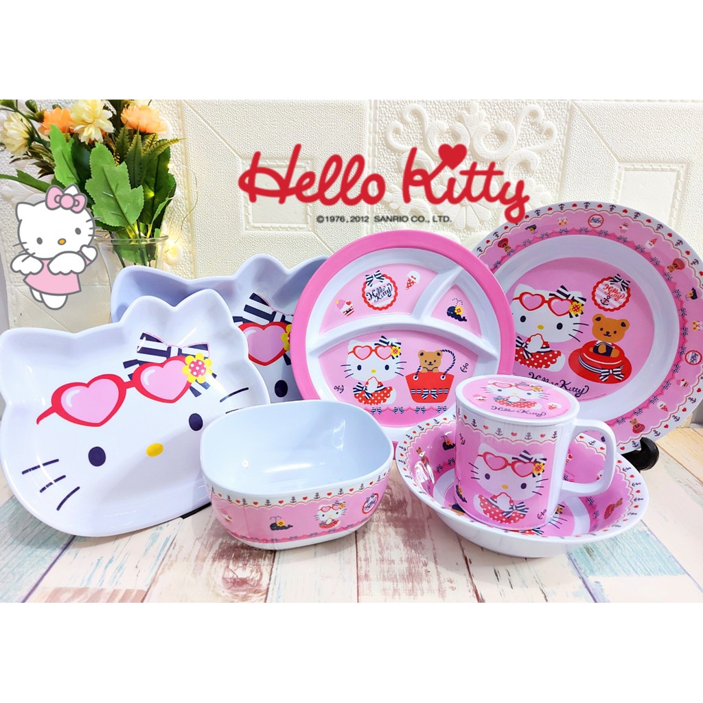 PIRING KECIL/PIRING BESAR/MANGKOK/PIRING MUKA HELLO KITTY SUMMER MARINE