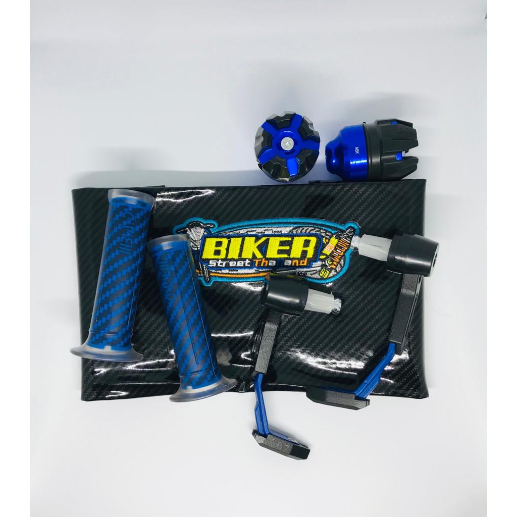 Kulit jok Hitam carbon + proguard robot + jalu as roda + handgrip Karbon 1paket isi 4 macam