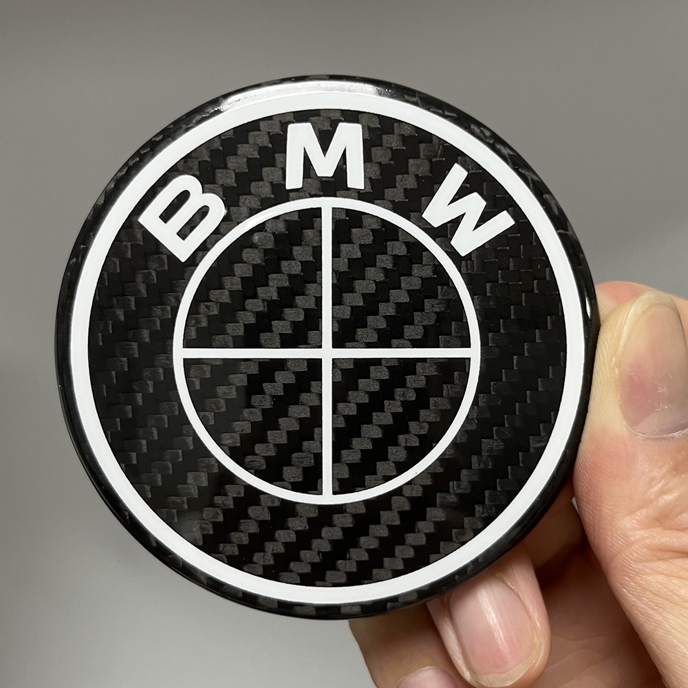 Stiker Emblem Logo BMW F01 F02 F05 F06 F11 F12 F15 F16 F25 50th Anniversary Bahan Karbon Fiber