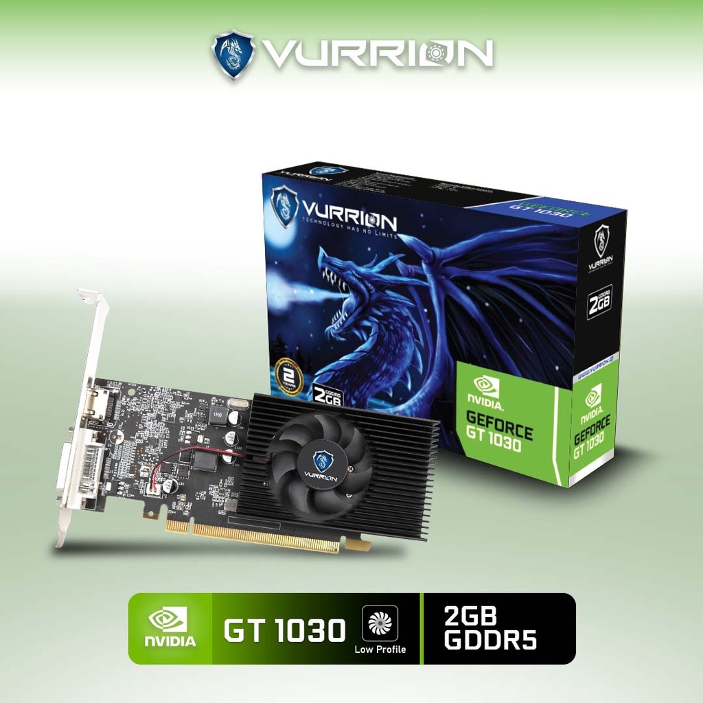 VGA AGS VURRION NVDIA GT 1030 LP 2GB GDDR5 64bit REAL CAPACITY