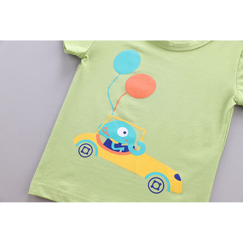 Setelan Pakaian Baju Celana Anak - Motif CAR BALOONR 008 - 8 bulan - 4 tahun