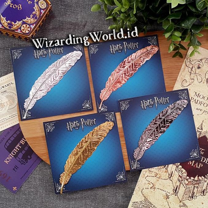

BISA COD Pembatas Buku Bookmark Bulu Feather Metal Harry Potter Fantastic Beast DISKON Kode 599