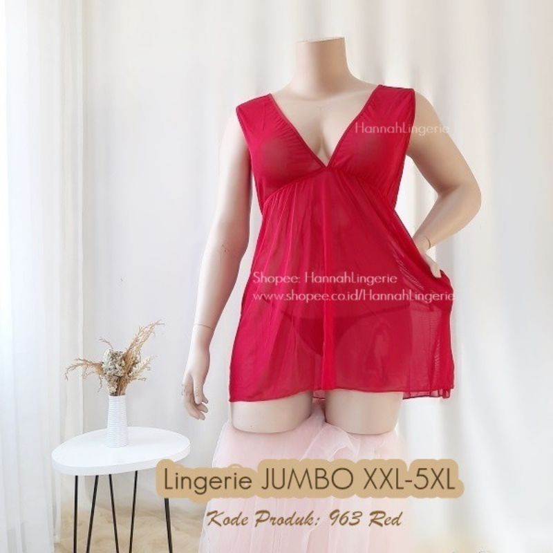 Lingerie JUMBO 6XL 5XL 4XL 3XL Ukuran Besar Bigsize Hannah Lingerie Big Size Linjeri Transparan 963