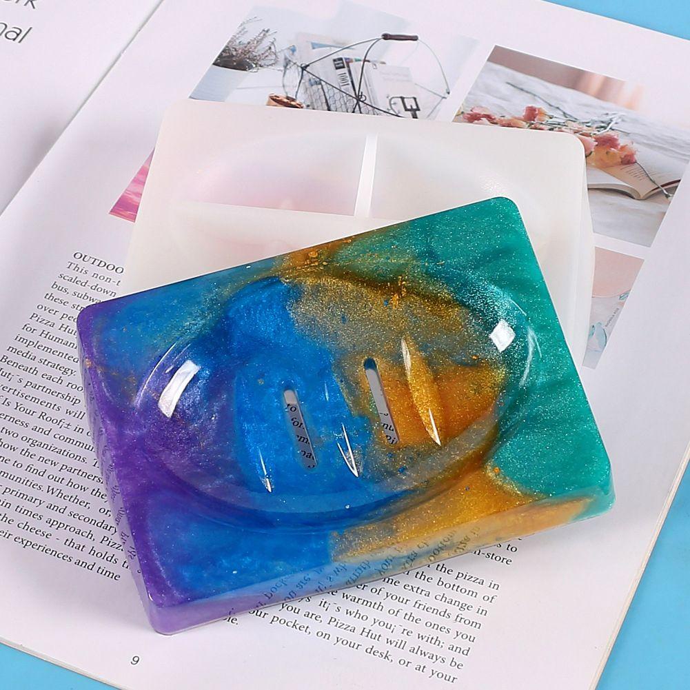 Preva Kotak Sabun Cetakan Resin DIY Kerajinan Kotak Penyimpanan Cetakan Pengecoran Kristal