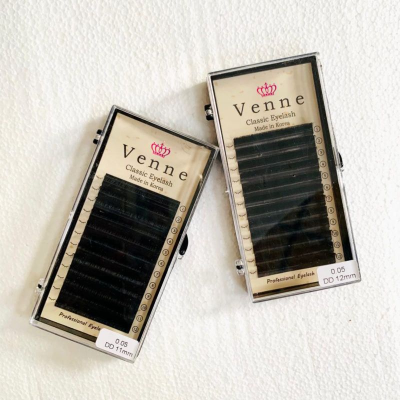 VENNE CLASSIC SINGLE Eyelash DD0.05 Tanam Bulu Matte Super Lembut Halus Hampir Ellipse Eyelash Korea termurah best seller