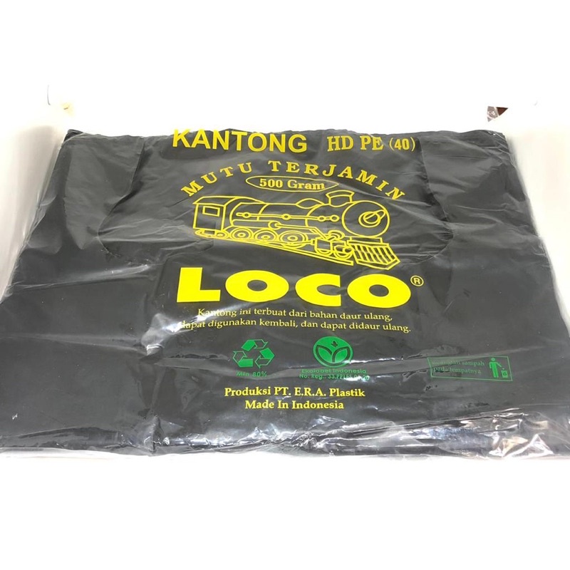 KANTONG PLASTIK KRESEK LOCO HITAM UKURAN 35 40 50 PROMO SEN