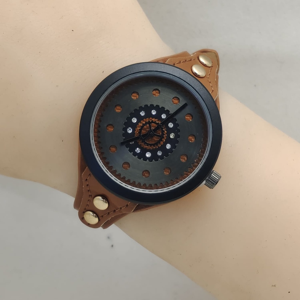 JAM TANGAN WANITA FOSSIL P70 TALI KULIT PLAT MOTIF DM 3.5CM FREE BOX  || JAM TANGAN FASHION WANITA FOSSIL