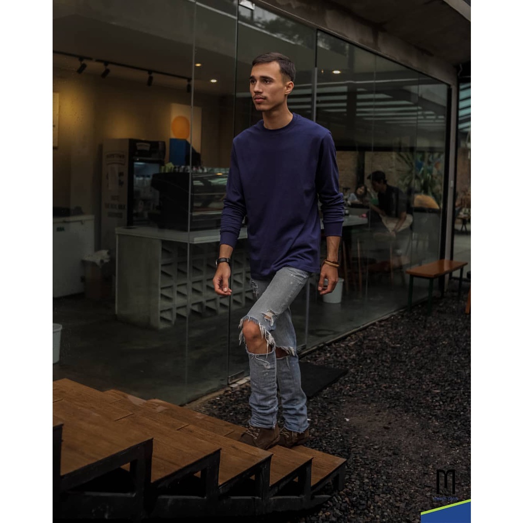 Kaos Polos Unisex Lengan Panjang Murah Merchcons Aparel