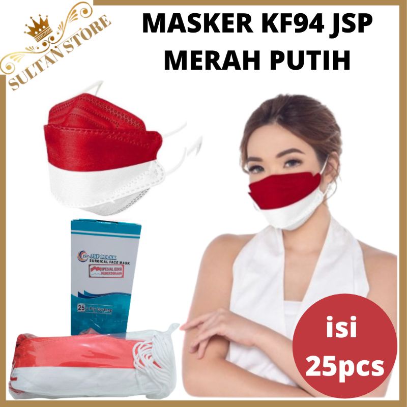 Masker KF94 JSP Mask Merah Putih Garuda isi 25pcs