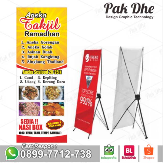 Contoh Banner Jual Gorengan desain  spanduk  keren