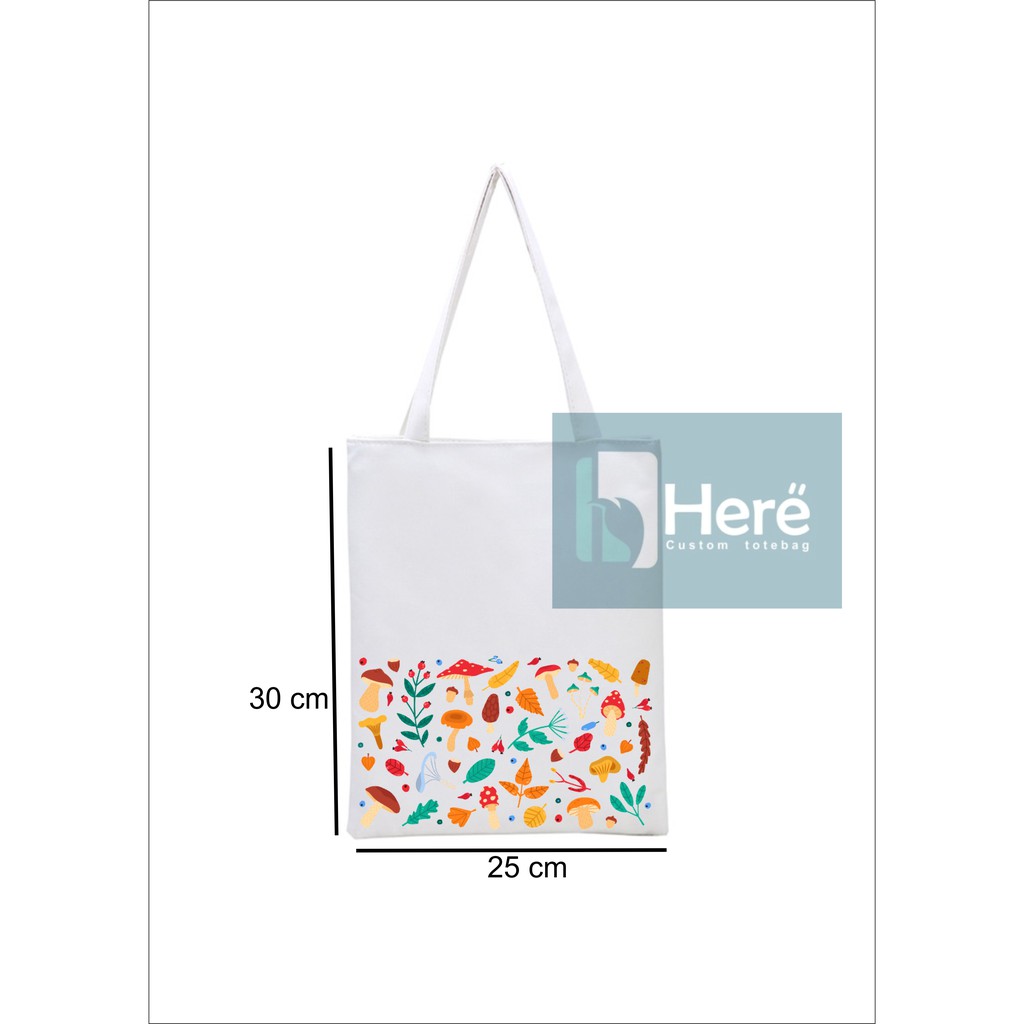 Tote Bag /Tas kanvas Custom Satuan desain sesukamu ukuran 25 x 30