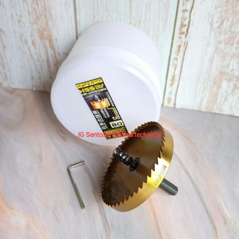 HYPER 80 MM Hole Saw Besi HSS Mata Bor Pembolong Besi 80mm