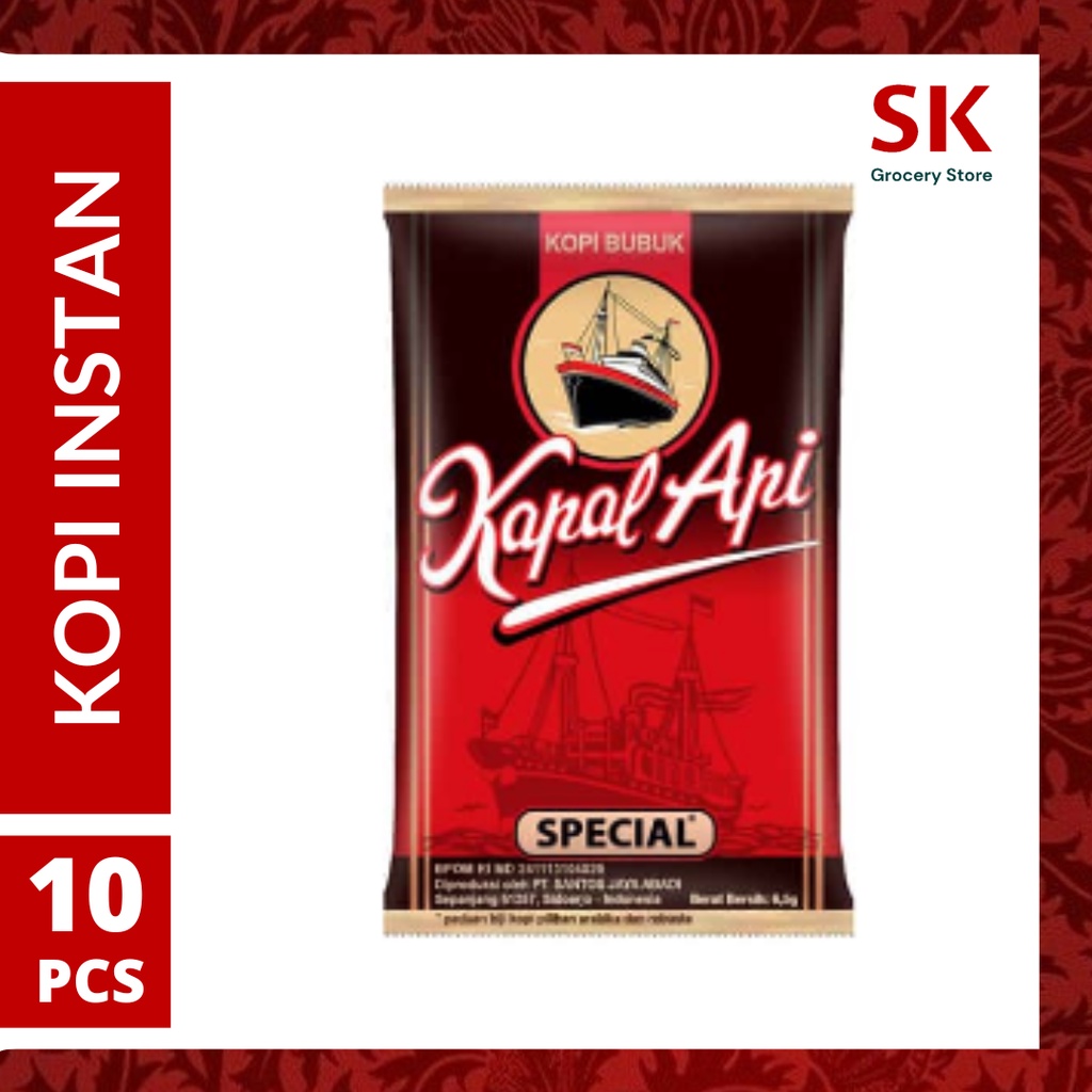 

[Harga Grosir] Kopi Kapal Api Special Mini Kopi Bubuk Murni 6,5gr x 10pcs (1 Renteng)