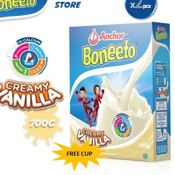 

Flashϟsale Anchor Boneeto Creamy Vanila 700 gr 2 Pcs Free Cup