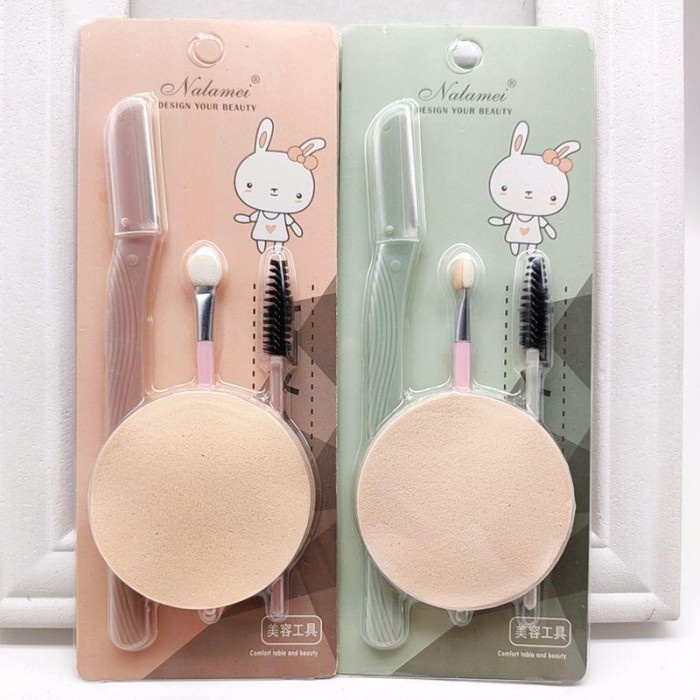 Set Make Up untuk Alis dan Bulu Mata – AC 47 – Eyelash Set eyebrow stamp alat cetakan untuk brush kuas alis pembentuk bentuk alis bulu mata eyelash extension alat kecantikan Sisir Kuas brush perawatan Bulu Mata  Lembut Lentik