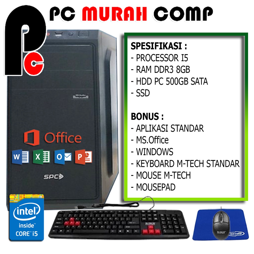 PC KOMPUTER RAKITAN OFFICE / KANTOR CORE I5 SANDY PC MURAH