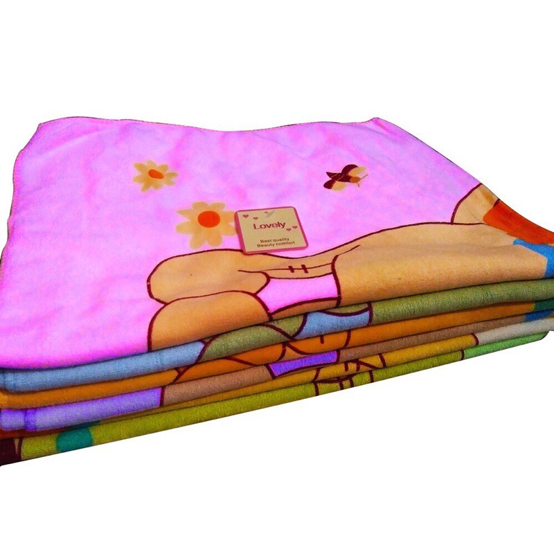 Handuk Bayi 100 x 50 cm Lovely angel Sablon Warna HANDUK TANGGUNG/MEDIUM BAHAN KATUN SERAP AIR AMAN