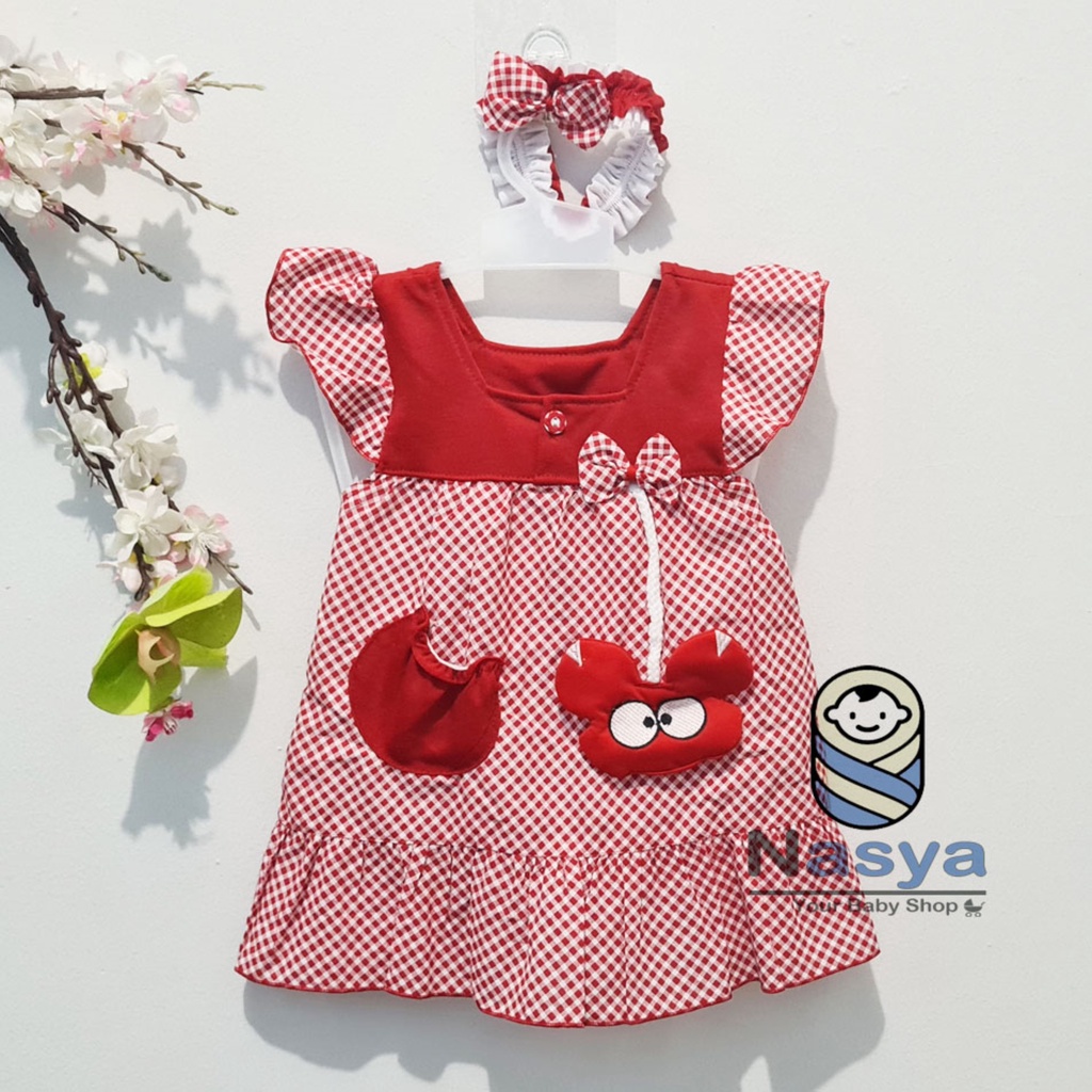 [P-067] Dress Bayi (0-6 bulan) Bayi Perempuan Motif Karakter