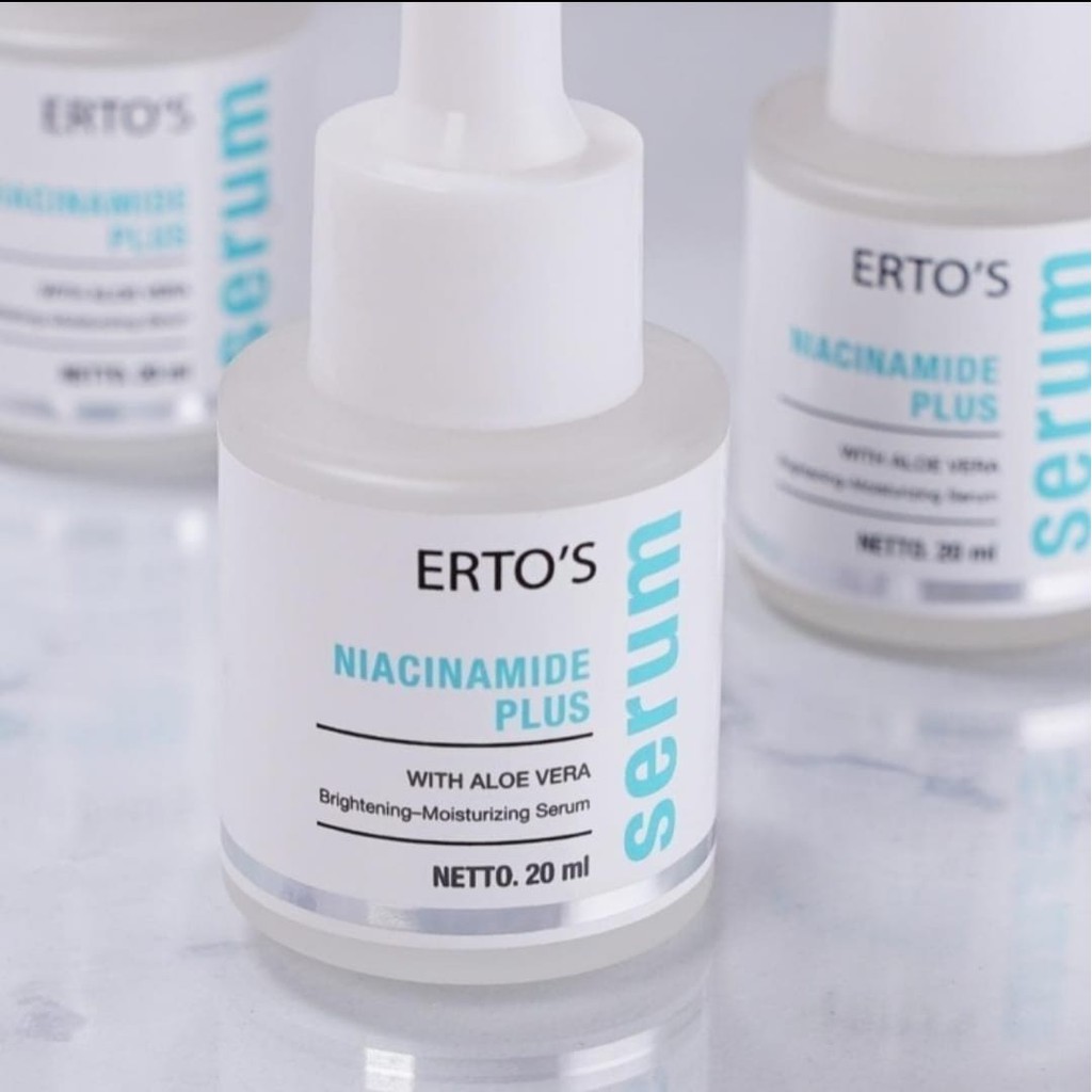 ERTOS SERUM WAJAH NIACINAMIDE PLUS WITH ALOE VERA MENCERAHKAN PENGHILANG JERAWAT NODA FLEK HITAM