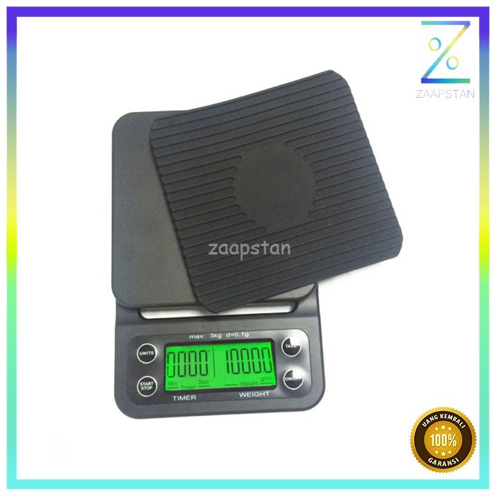 Digipounds Timbangan Dapur 5kg 0.1g dengan Timer - MS-K07 - Black