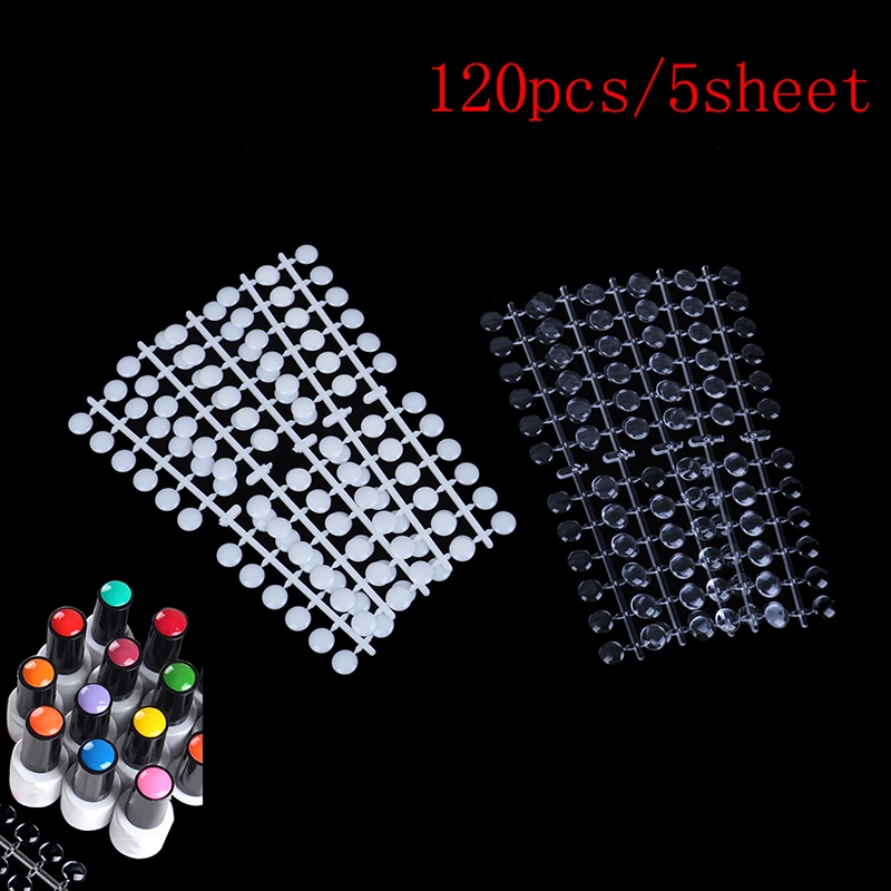 (FULL) 120pcs / Set Palet Kuku Palsu Motif Polkadot Untuk Nail Art