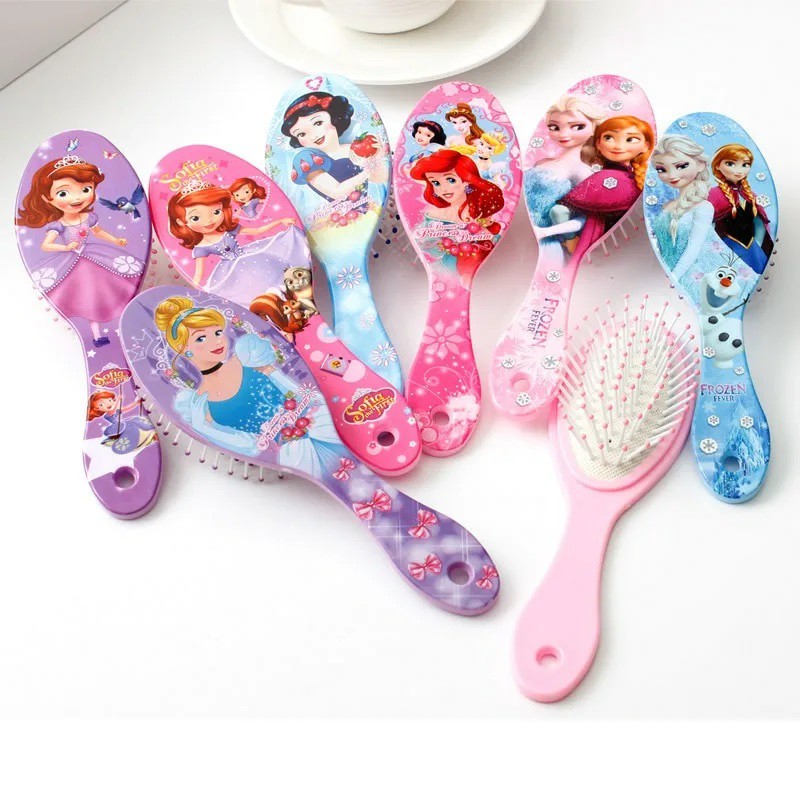 Sisir Rambut Anak Perempuan Karakter Anti Kusut Besar Lucu 17.8cm Massage Hair Comb