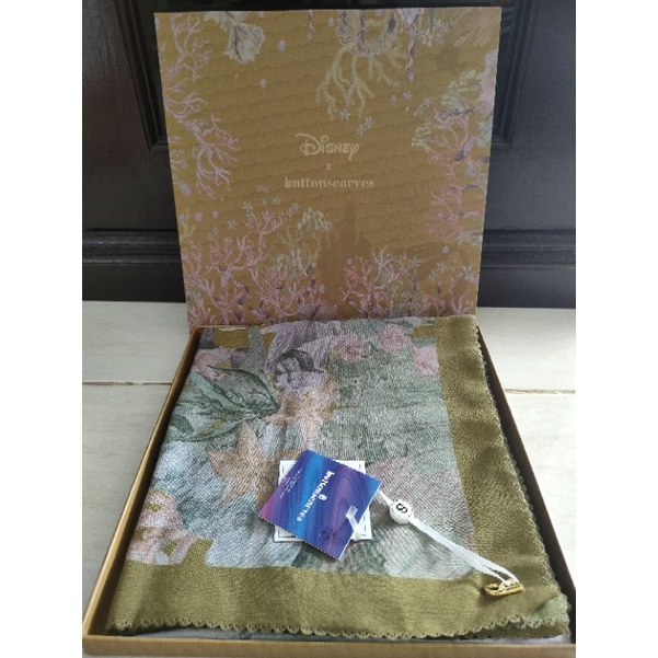 Disney mermaid buttonscarves mustard