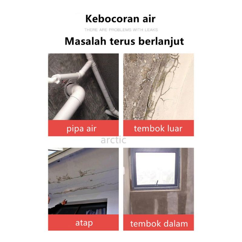 Spray Anti Bocor WATERPROOF LEAK AGE Tahan Air - Semprotan Anti Bocor Atap Genteng Pipa Bocor Tembok Retak - Pelapis Anti Karat Kolong Mobil