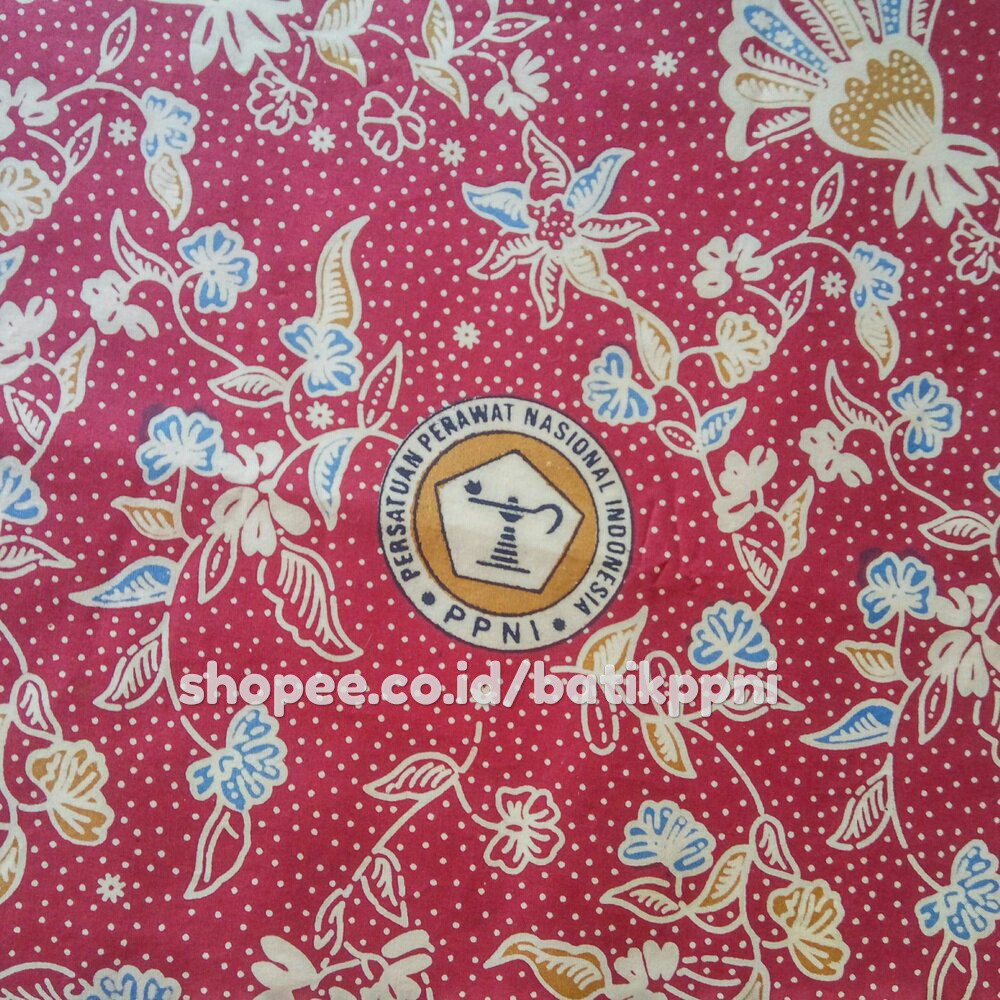 Batik PPNI , Kain Seragam Batik Perawat Nasional Ukuran 2,4 Meter , Katun dan Sutra