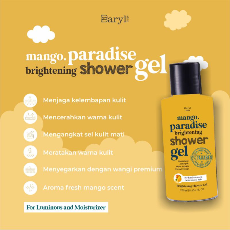 Shower gel whitening Manggo (Barylskin shower gel)
