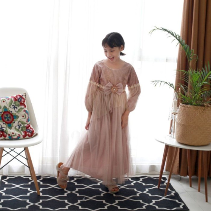 Gaun Anak - Ulang Anak Tahun Baju Perempuan Gaun Anak Muslim Pesta Anak Dress Prom