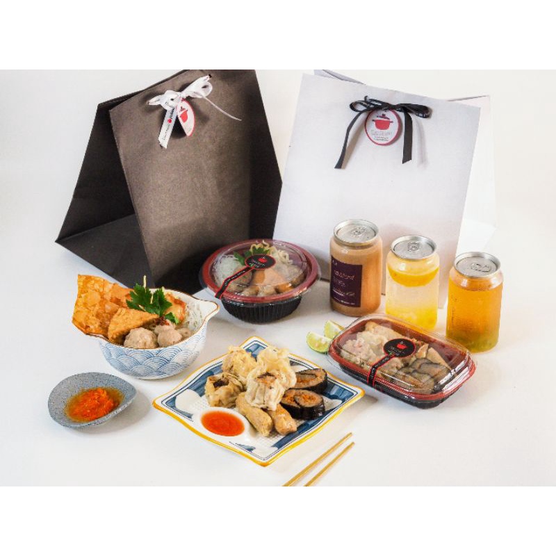 

Kemasan goody bag (tambahan kemasan paket personal bakso/dimsum)