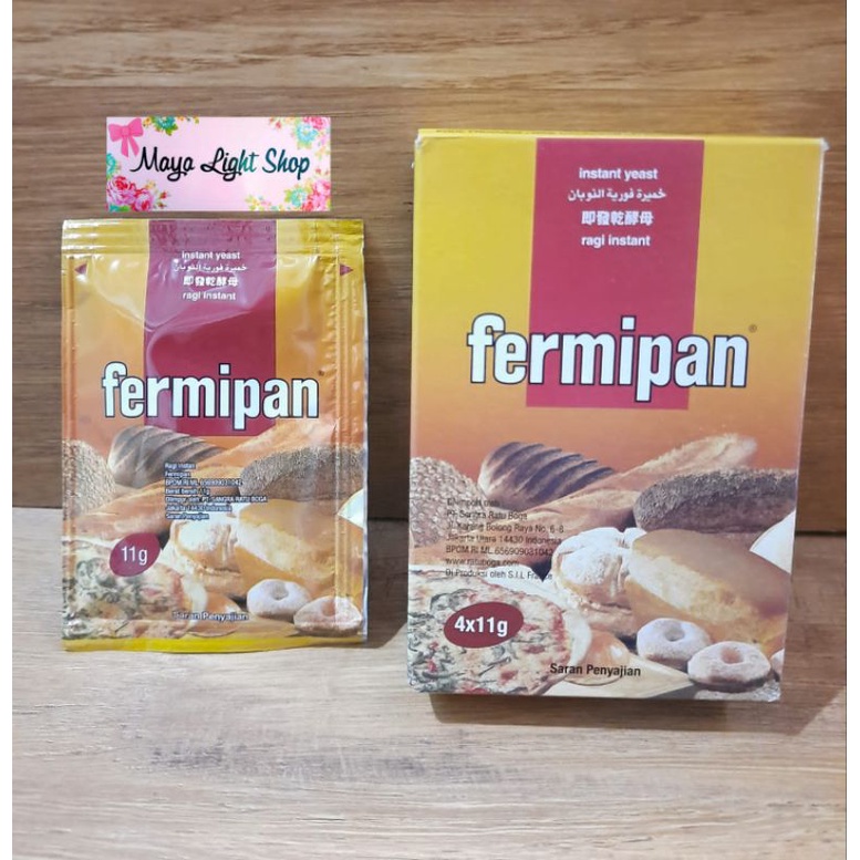 Fermipan sachet eceran saset 11gr Halal ragi instant yeast pengembang roti