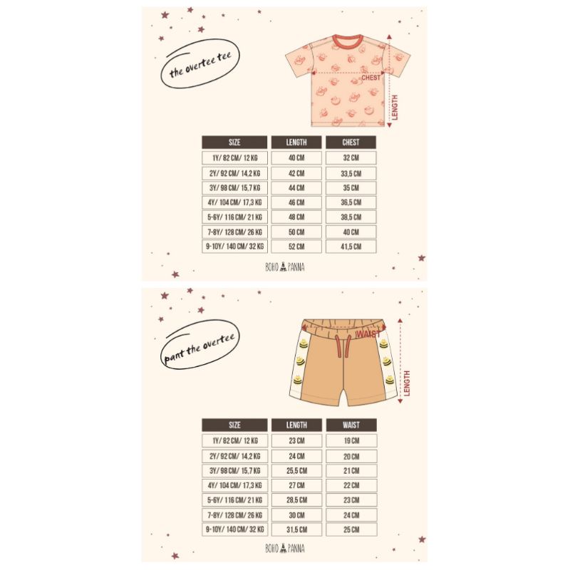 Boho Panna The Overtee Tee &amp; Pants Set 1th sd 7-8th