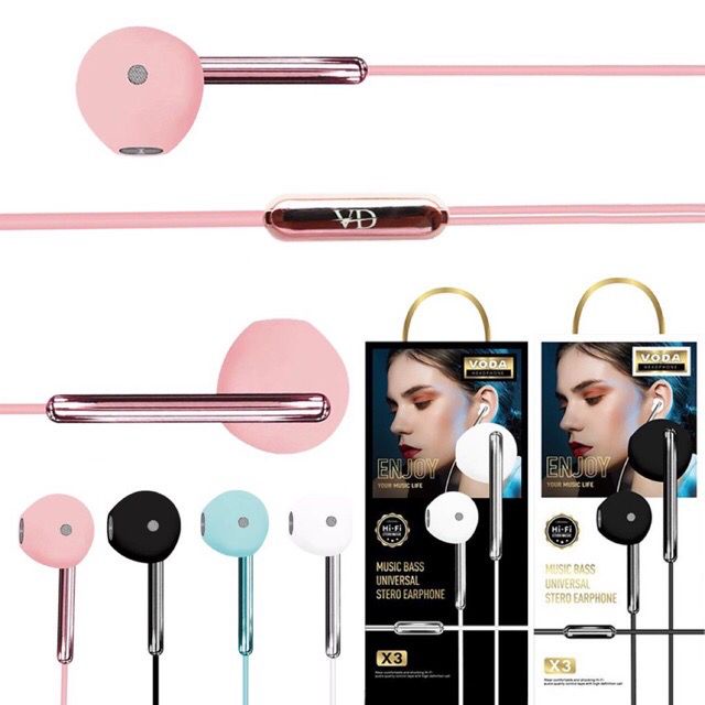 Handsfree VODA X3 Hi-Fi Super Bass earphone handset