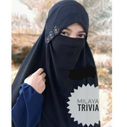 Cadar Milaya Trivia/Niqab Poni Milaya Bunga/Cadar Poni Karet