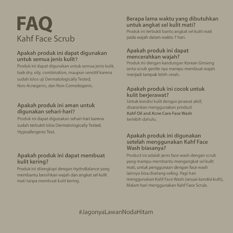 Kahf Gentle Exfloating Face Scrub Wajah Pria Anti Kusam Noda Hitam