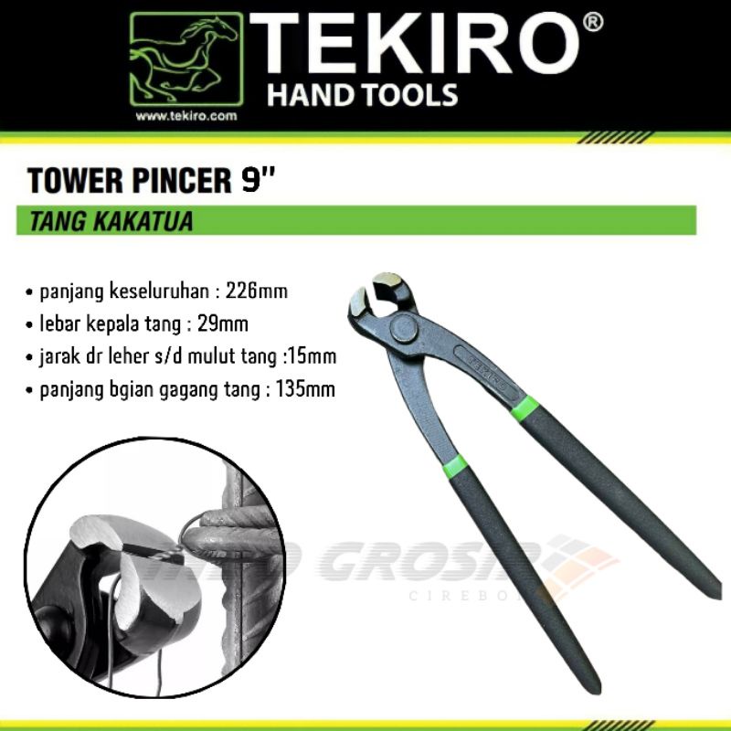 PROMO !!! Tekiro Tang Gegep Kakatua 9 Inch Tower Pincer Catut Paku