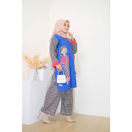 SETELAN WANITA ONE SET KIMONO TEJO/BU TEJO BAHAN RAYON HALUS