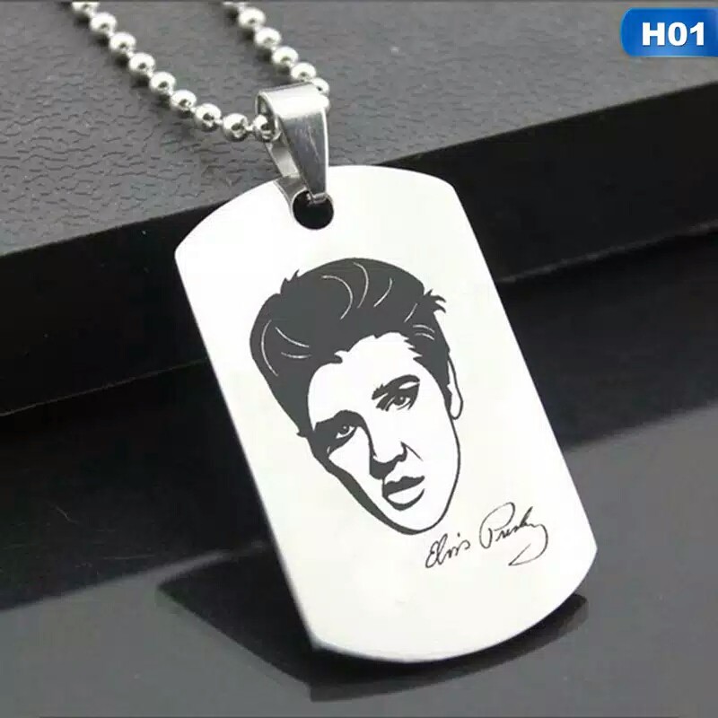 Kalung pria punk style men necklace fanatics Elvis Presley series