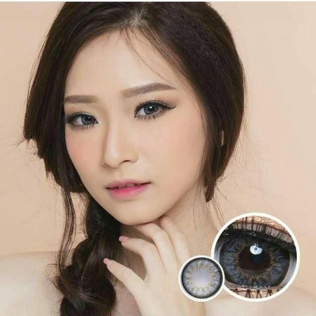 EOS Luna Grey (Abu Abu) Softlens Original Soflens Ori Korea Natural Wedding Princess EOS
