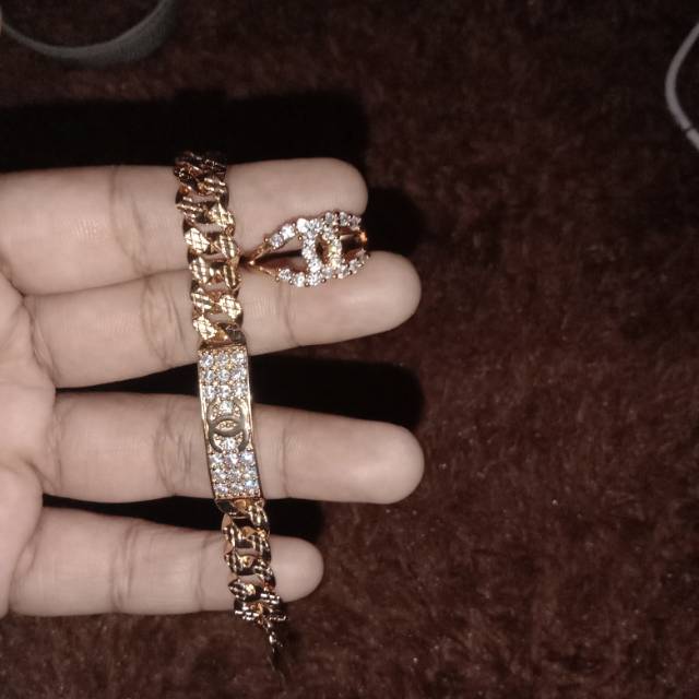 1set emas xuping gelang + cincin
