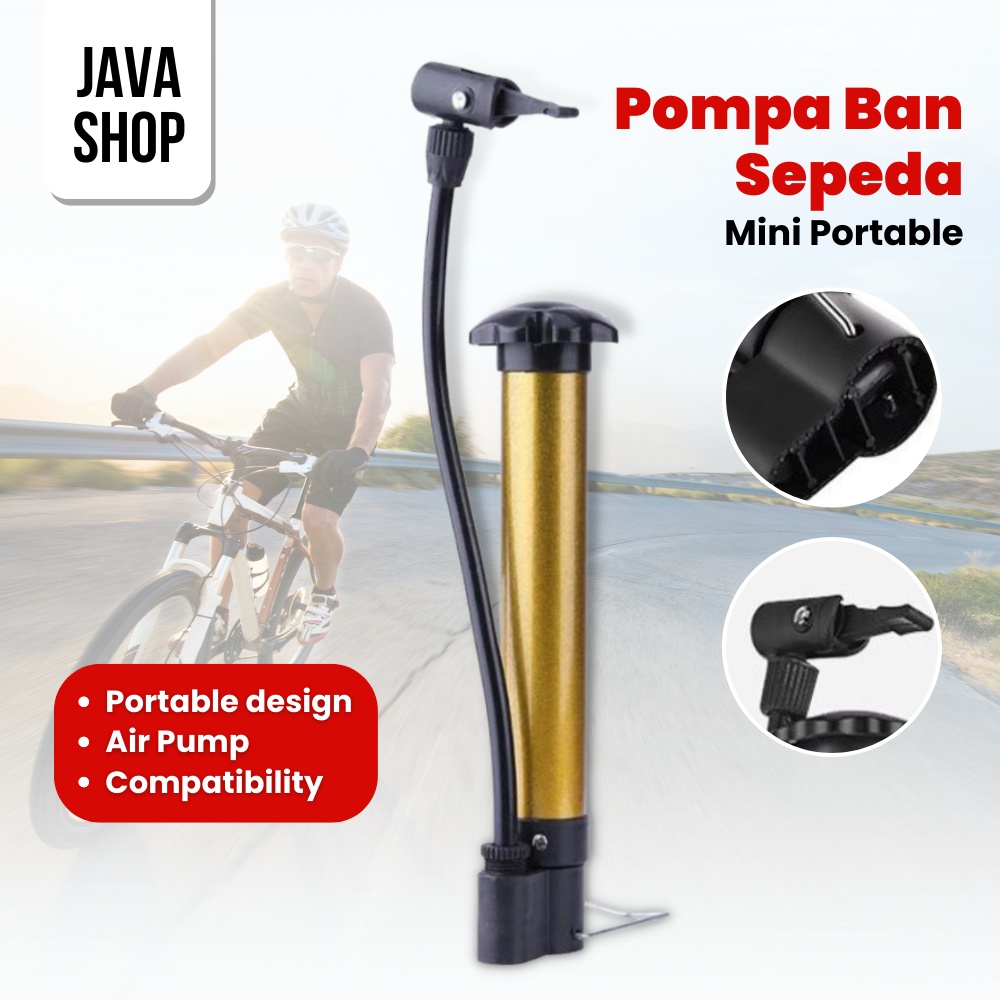 JAVASHOP Pompa Angin Ban Sepeda Mini Portable