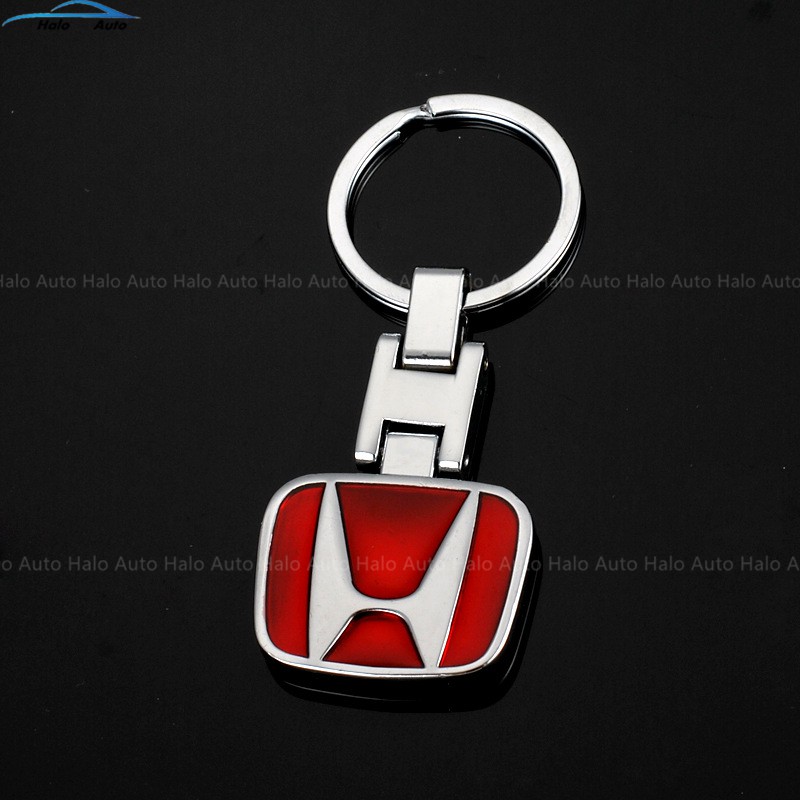 Gantungan Kunci Mobil 3D Logo Honda Bahan Metal Stainless Steel