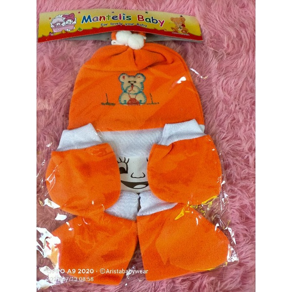 SET TOPI + SARTAKI BAYI, IKAT BANDUL-oren