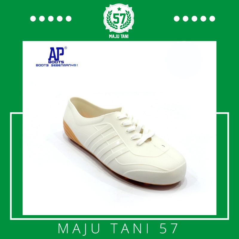 SEPATU KARET PUTIH COKELAT AP BOOTS  969 - SEPATU MULTIFUNGSI PETANI BERKEBUN MANCING