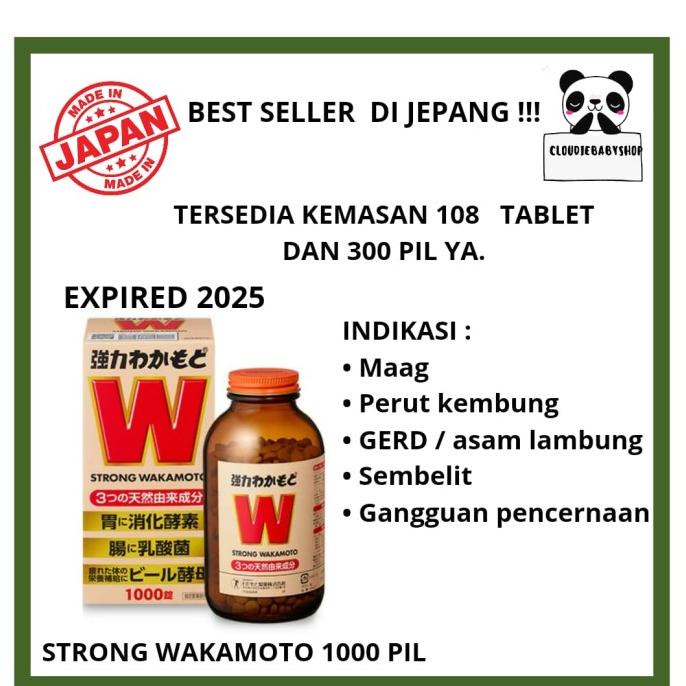 OBAT LAMBUNG STRONG WAKAMOTO 1000 PIL ORIGINAL JEPANG