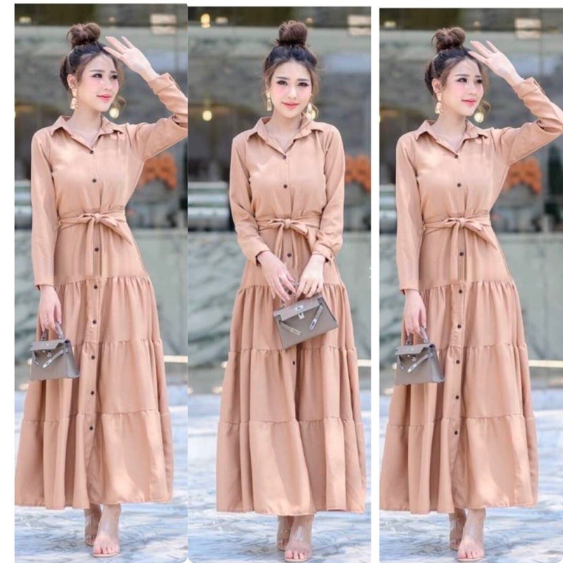 gamis fashion wanita / gamis rempel K 013580
