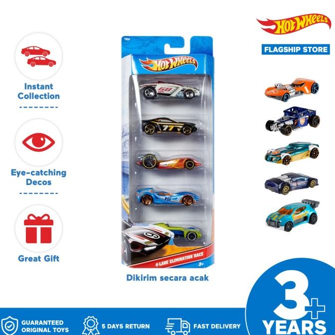 Hot Wheels 5-Car Pack - Mainan Mobil Balap